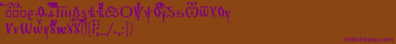 OrthodoxLoose Font – Purple Fonts on Brown Background