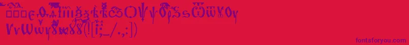 OrthodoxLoose Font – Purple Fonts on Red Background