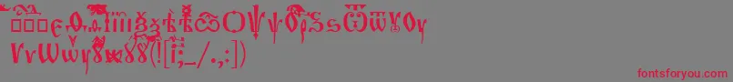 OrthodoxLoose Font – Red Fonts on Gray Background