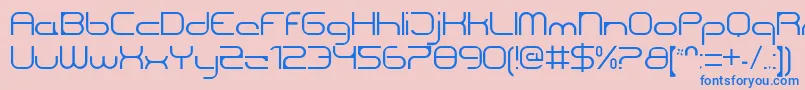 CentreforwardThin-Schriftart – Blaue Schriften auf rosa Hintergrund