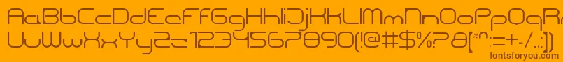CentreforwardThin Font – Brown Fonts on Orange Background