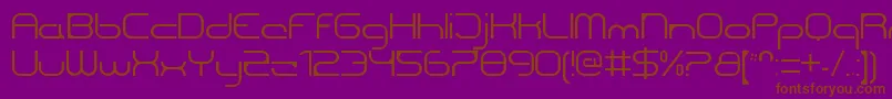CentreforwardThin Font – Brown Fonts on Purple Background