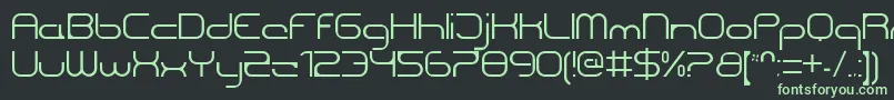 CentreforwardThin Font – Green Fonts on Black Background