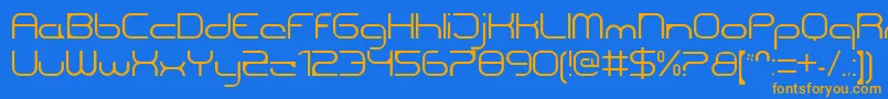 CentreforwardThin Font – Orange Fonts on Blue Background