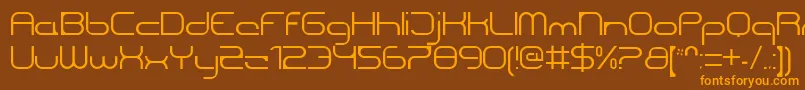 CentreforwardThin Font – Orange Fonts on Brown Background