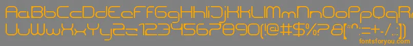 CentreforwardThin Font – Orange Fonts on Gray Background