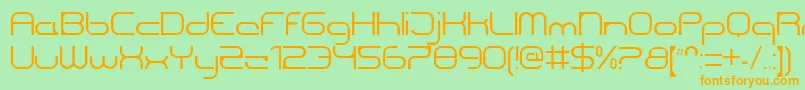 CentreforwardThin Font – Orange Fonts on Green Background