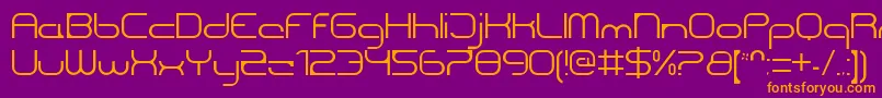 CentreforwardThin Font – Orange Fonts on Purple Background