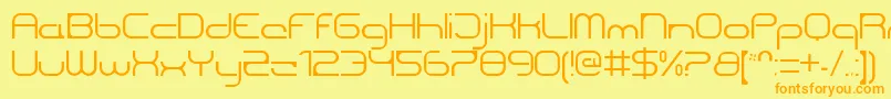 CentreforwardThin Font – Orange Fonts on Yellow Background