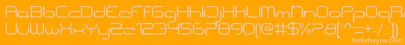 CentreforwardThin Font – Pink Fonts on Orange Background