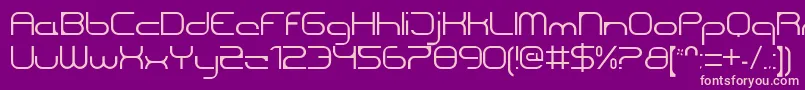 CentreforwardThin-Schriftart – Rosa Schriften auf violettem Hintergrund