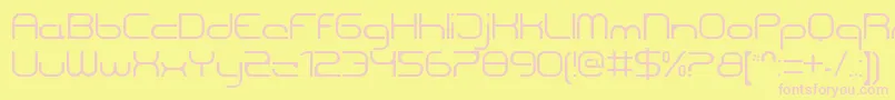 CentreforwardThin Font – Pink Fonts on Yellow Background