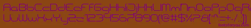 CentreforwardThin Font – Purple Fonts on Brown Background