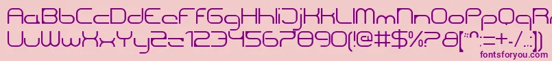 CentreforwardThin-Schriftart – Violette Schriften auf rosa Hintergrund