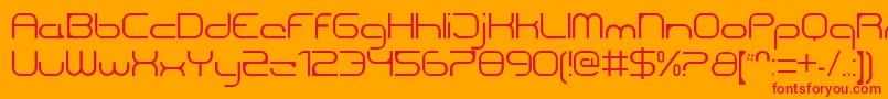 フォントCentreforwardThin – オレンジの背景に赤い文字