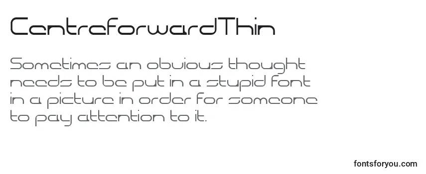 Review of the CentreforwardThin Font