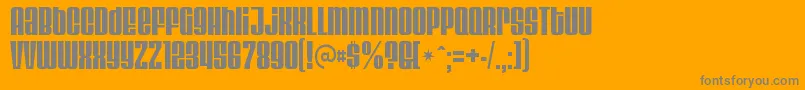 VelvendacoolerRegular-Schriftart – Graue Schriften auf orangefarbenem Hintergrund