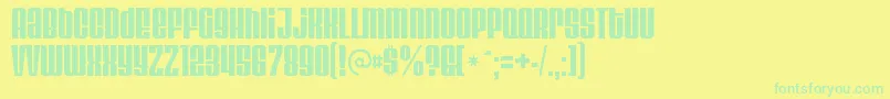 VelvendacoolerRegular Font – Green Fonts on Yellow Background