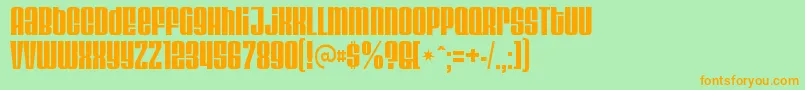 VelvendacoolerRegular Font – Orange Fonts on Green Background