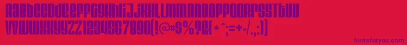 VelvendacoolerRegular-Schriftart – Violette Schriften auf rotem Hintergrund
