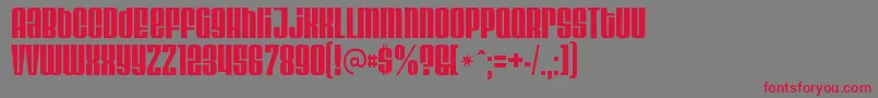 VelvendacoolerRegular Font – Red Fonts on Gray Background