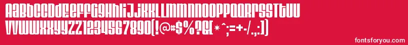 VelvendacoolerRegular Font – White Fonts on Red Background