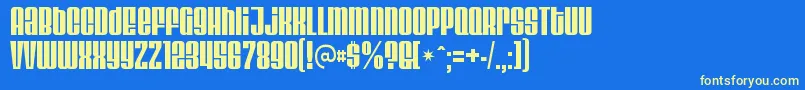 VelvendacoolerRegular Font – Yellow Fonts on Blue Background