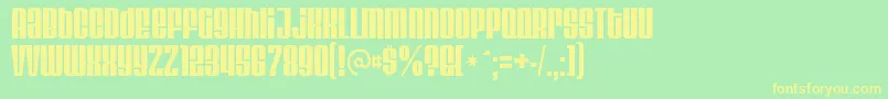 VelvendacoolerRegular Font – Yellow Fonts on Green Background