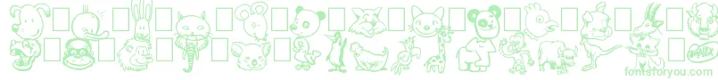 Шрифт Toonimals – зелёные шрифты