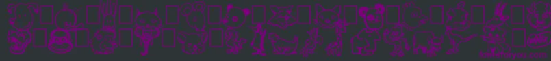 Toonimals Font – Purple Fonts on Black Background