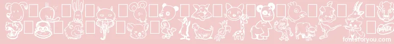 Шрифт Toonimals – белые шрифты на розовом фоне