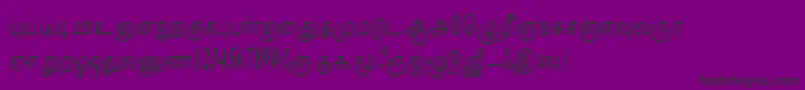 フォントNaliniRegular – 紫の背景に黒い文字