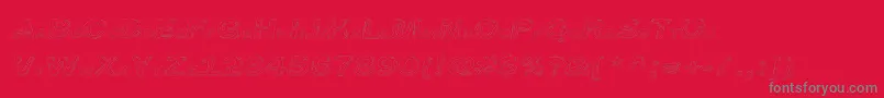 LineEtch-Schriftart – Graue Schriften auf rotem Hintergrund