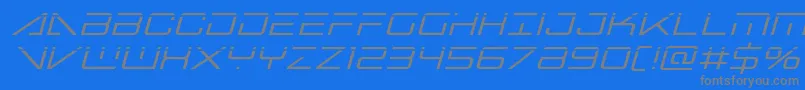 Bansheepilotlaserital Font – Gray Fonts on Blue Background