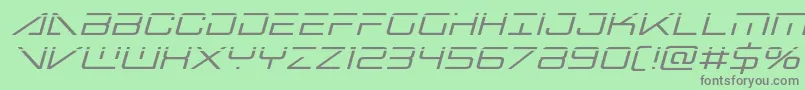 Bansheepilotlaserital Font – Gray Fonts on Green Background