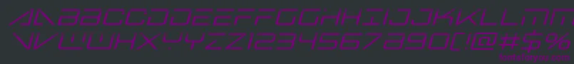 Bansheepilotlaserital Font – Purple Fonts on Black Background