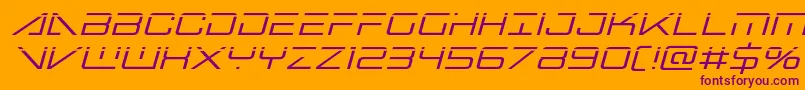 Bansheepilotlaserital Font – Purple Fonts on Orange Background