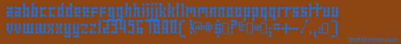 SkeletorstanceRegular Font – Blue Fonts on Brown Background