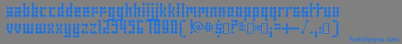 SkeletorstanceRegular Font – Blue Fonts on Gray Background