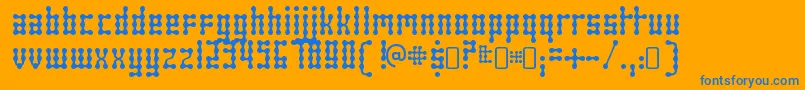 SkeletorstanceRegular Font – Blue Fonts on Orange Background