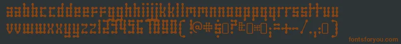 SkeletorstanceRegular Font – Brown Fonts on Black Background