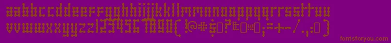 SkeletorstanceRegular-Schriftart – Braune Schriften auf violettem Hintergrund