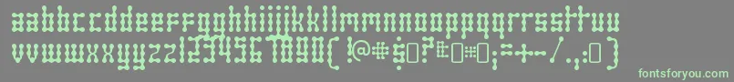 SkeletorstanceRegular Font – Green Fonts on Gray Background