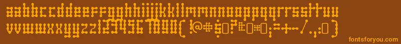 SkeletorstanceRegular Font – Orange Fonts on Brown Background
