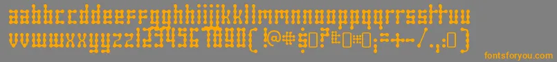 SkeletorstanceRegular Font – Orange Fonts on Gray Background
