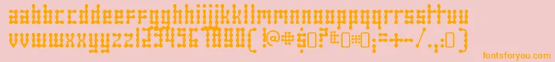 SkeletorstanceRegular Font – Orange Fonts on Pink Background