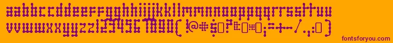 SkeletorstanceRegular Font – Purple Fonts on Orange Background