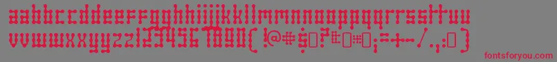 SkeletorstanceRegular Font – Red Fonts on Gray Background