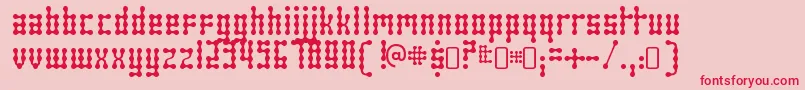 SkeletorstanceRegular Font – Red Fonts on Pink Background