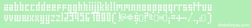 SkeletorstanceRegular Font – White Fonts on Green Background
